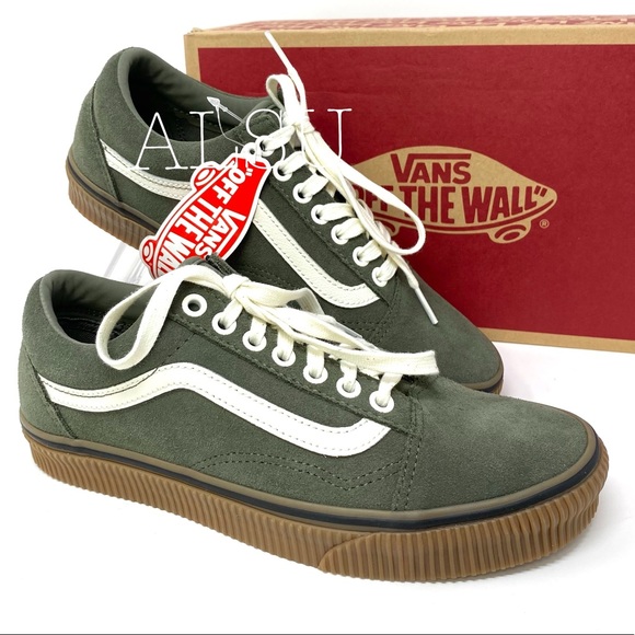 VANS Old Skool Suede Dusty Olive Women’s Sneakers - Picture 2 of 10